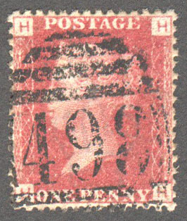 Great Britain Scott 33 Used Plate 118 - HH - Click Image to Close